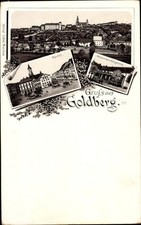 Litho Złotoryja Goldberg Schlesien, Markt, Totalansicht - 10876357
