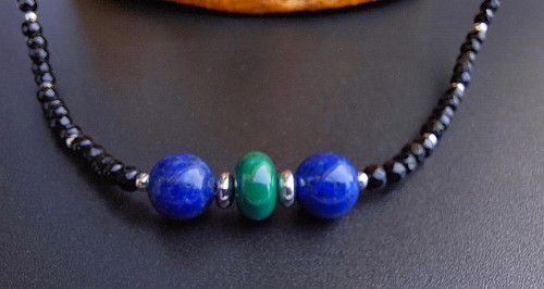 Schmuck stck kette onyx - kette, lapis