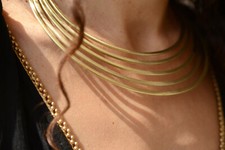 African Style Choker Halsreif Necklace Brass Messing Collier Collana