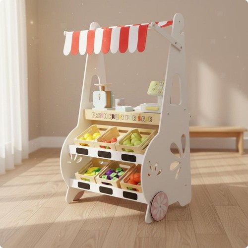 Obststand aus holz - aus,