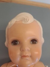 Minerva Kopf Puppenkopf Ersatzteile , braune Augen, Gr. 47/48 Puppenklinik