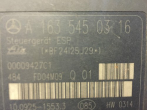 Mercedes benz w163 abs esp - w163,