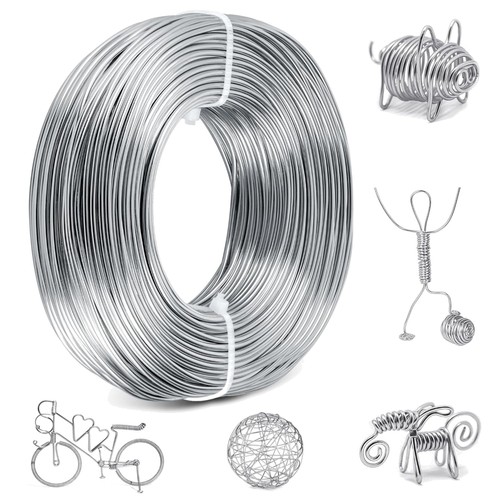 Basteldraht aluminium silber - aluminium,