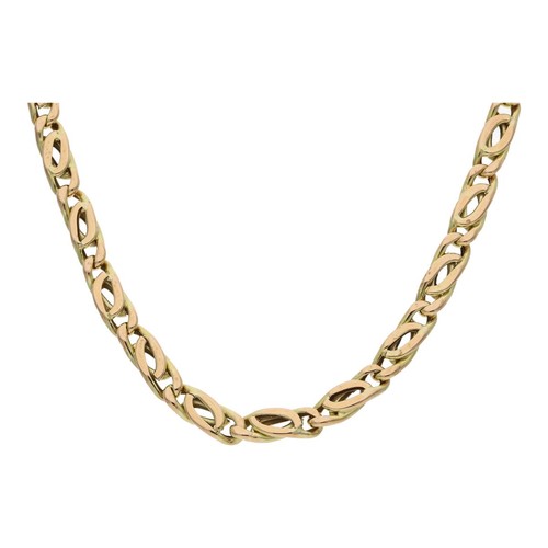 Goldkette 585 halbmassiv - 585,