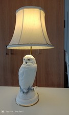Franklin Mint The Snowy Owl Tischlampe Leuchte 1987 Original Vintage Schnee Eule