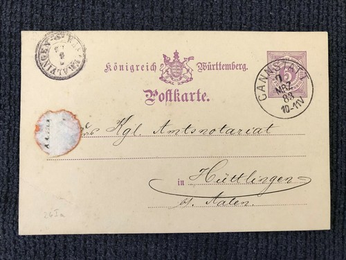 Württemberg ganzsache p26i - württemberg,