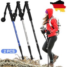 2 STK. TELESKOP NORDIC WALKING STÖCKE WANDERSTÖCKE ANTISCHOCK 65-135CM ALU 
