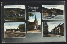 Ansichtskarte Ottbergen i. W., Bahnhof, Bahnhofstrasse, Totalansicht 1917 