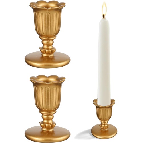 Goldene stabkerzenhalter 2 - goldene, stabkerzenhalter,