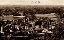 Ak Dresden Loschwitz, Blick von der Loschwitzhöhe, Fluss, Brücke,... - 4870693