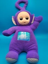 Plüsch Teletubbies Tinky Winky mit Schlafaugen lila ca. 46cm Stofftier gut