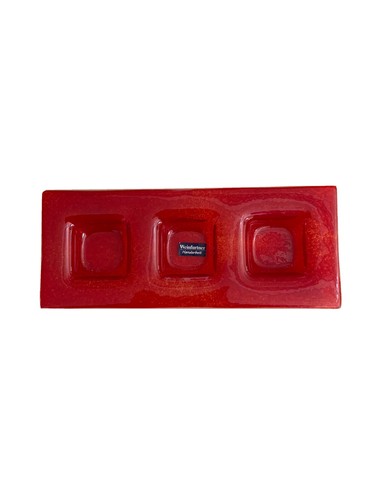 Teelichthalter glas rot - glas,