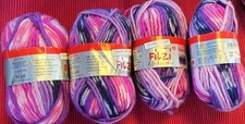 Filzwolle Multi Color, 4 je 50 g -200 g Scholler+Stahl Filzi Effektcollor  Garn