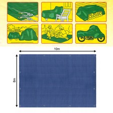 8 x 10 m Abdeckplane Bodenplane Bootsplane Schutzplane Holzplane Plane Blau Ösen