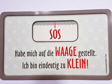Brettchen SOS Waage klein Frühstück Essbrettchen Gilde Melamin Spruch Geschenk