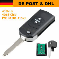 Funk Schlüssel Fernbedienung Für Mazda 3 5 6 CX7 433MHz Chip 4D63 2 Tasten 41781