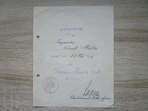 Ausweis,Urkunde,Besitzzeugnis"