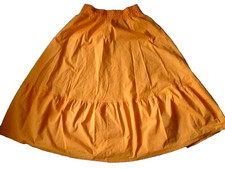 Damen Rock lang, Sommerrock mit Gummibund, orange, Größe 38, Women essentials