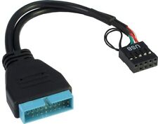 Adapter USB 3.0 19 pol Pfostenstecker  auf USB 2.0 9Pin Blockstecker Kabel