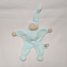 Wichtel Puppe von Alana DM blau hellblau Schmusetuch Kuscheltuch Waldorf