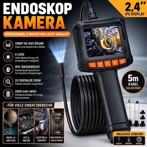 Endoskop kamera 5 m - mm, –