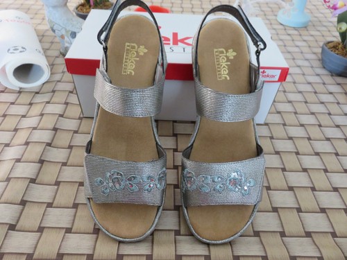 Rieker damen sandalen silber - sandalen,,
