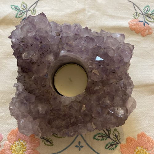 Amethyst teelichthalter - amethyst,