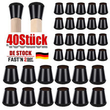 40 Stück Stuhlbeinkappen,Schwarz Schutzkappen Für Stuhlbeine Mit Filz,Filzgleite