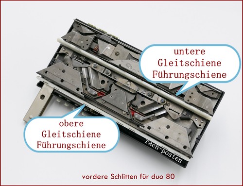 Schlitten schloss obere bzw - schloss,