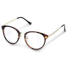 Retro Brille ohne Stärke Damen Herren 50er Nerd Computer Brille