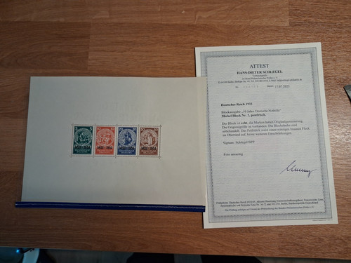 1933 block postfrisch mit - dr,
