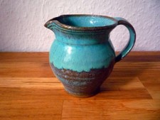 kleine Kanne türkis, Weinkrug / Karaffe / Wasserkrug / Wein Kanne / Milchkanne