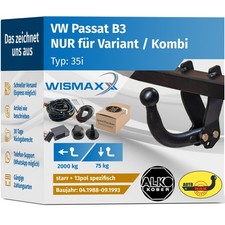 ANHÄNGERKUPPLUNG starr für VW Passat B3 88-93 +13p E-Satz AL-KO KOBER spezifisch