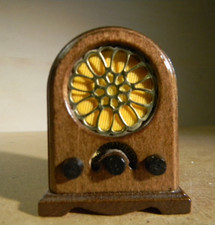 Bodo Hennig Radio Puppenstube Puppenhaus Volksempfänger Spielwerk inkl Batterie