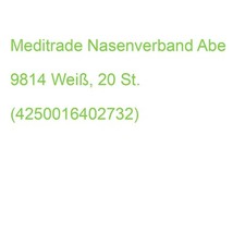 Meditrade Nasenverband Abe 9814 Weiß, 20 St. (4250016402732)