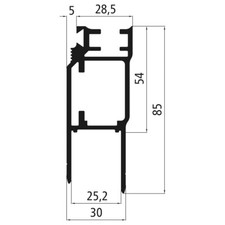 Einfassung rechts, roh, für