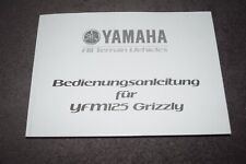 Betriebsanleitung Bedienungsanleitung Yamaha ATV YFM 125 Grizzly 04/04 unbenutzt