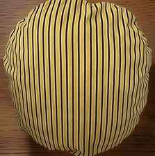 ⚜️?Deko Kissen Hülle Neu 40cm Rund Bezug Streifen Gelb