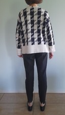 Damen Hose im Reiter-Stil von CAMBIO Grau, mit Lederbesatz, Gr. 40, Top