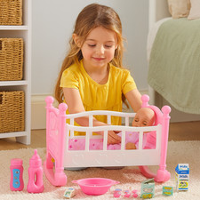 Pink Baby Puppen Bett Wiege