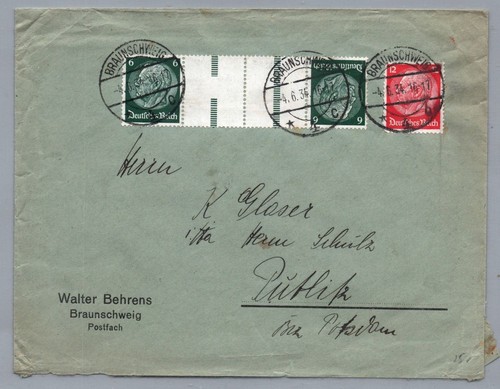 Reich brief zusammendruck - brief,