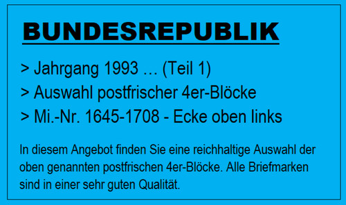 Auswahl bund 1993 - bund,