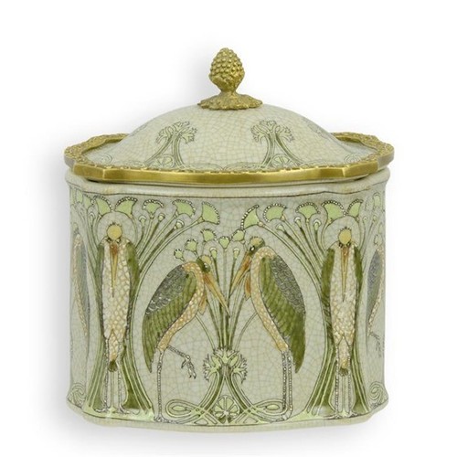 Jugendstil dose vogel - dose,