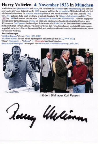 Autogramm harry valerien - -,