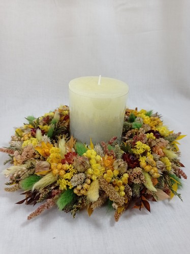 Trockenblumen kranz - -,