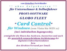 für Unternehmer, dig. Fahrerkarte archivieren, Globo Fleet CC-Set - für WINDOWS