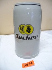 3474.     Alter Steingut Bierkrug Tucher  Krug Bierkrug   3 L