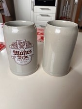 2 Stück Alter Bierkrug 1,0 L  Brauerei Mahrs Bräu Bamberg Bayern