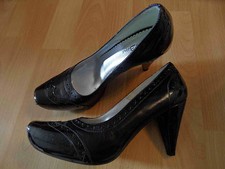 DICK BOONS stylische Budapester Pumps schwarz Gr. 37 TOP ZC616