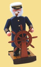 Räuchermann Kapitän mit Steuerrad Höhe= 24cm NEU Rauchen Rauchfigur Rauchmann 